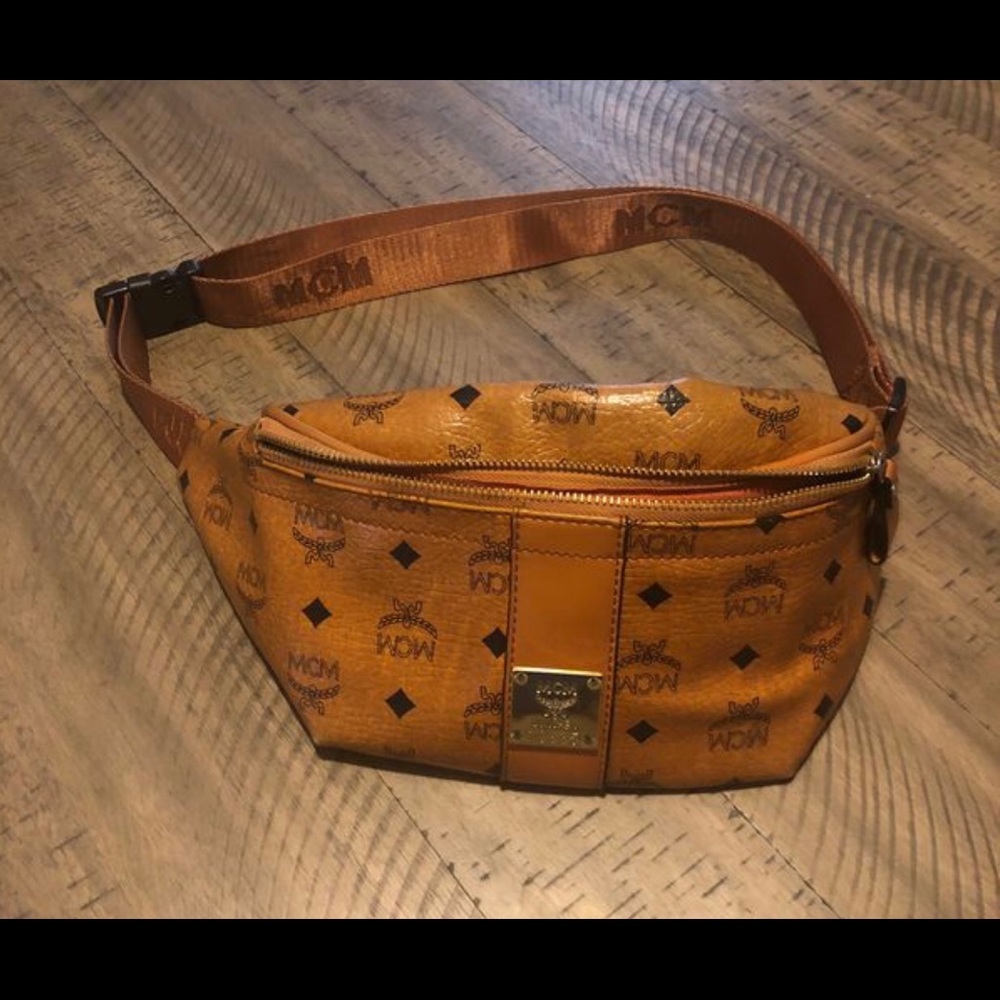 Mcm fanny pack unisex authentic